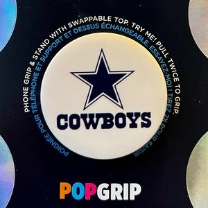 Dallas Cowboys Phone Grip (White, Blue Star)